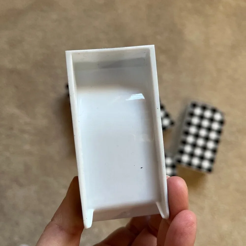 Checkered Black White Desktop Pen Pencil‎ Holder Set of 5 (NEW)